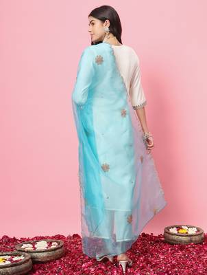 White color silk blended partywear ceremonial suit 2