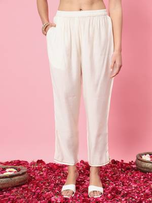White color silk blended partywear ceremonial suit 4