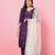 Purple color silk blended ethnic partywear ceremonial suit