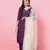 Purple color silk blended ethnic partywear ceremonial suit