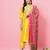 Yellow color silk blend ethnic fancy partywear suit with classy looks