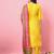 Yellow color silk blend ethnic fancy partywear suit with classy looks