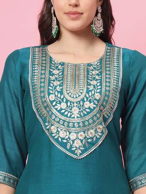 Rama color silk blend fancy partywear suit with classy looks 3