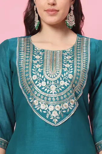 Rama color silk blend fancy partywear suit with classy looks