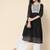 Black color chanderi modal fabric with beautiful embroidered work fancy looks