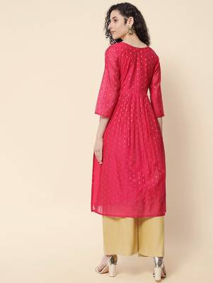 Pink color chanderi modal with beautiful embroidered fancy looks 2