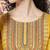 Yellow color chanderi modal fabric with beautiful embroidered work fancy looks