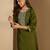 Mahendi color trendy formal looking classy ethnic kurta for girl