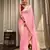 Pink soft silk blend banarasi jacuard work designer saree with blouse