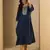 Navy blue color trendy formal looking classy ethnic kurta for girl