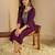 Purple color trendy formal looking classy ethnic kurta for girl