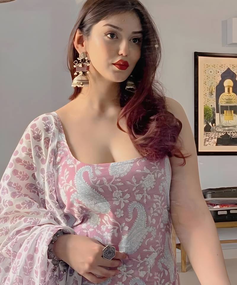 ANGAVASTRAM Women’s Pink Printed Sleeveless Cotton Kurta Set with Palazzo & Dupatta | Festive, Casual & Office Wear