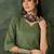 Green color cotton silk blend beautiful stylish tendy top bottom set