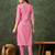 Pink color cotton silk blend beautiful stylish tendy top bottom set