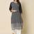 Black color georgette fabric chikankari work formal kurta for girls