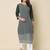 Green color georgette fabric chikankari work formal kurta for girls