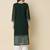Green color georgette fabric chikankari work formal kurta for girls