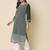 Green color georgette fabric chikankari work formal kurta for girls