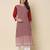 Maroon color georgette fabric chikankari work formal kurta for girls