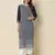 Nevy blue color georgette fabric chikankari work formal kurta for girls