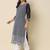 Nevy blue color georgette fabric chikankari work formal kurta for girls