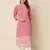 Pink color georgette fabric chikankari work formal kurta for girls