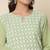 Pista color georgette fabric chikankari work formal kurta for girls