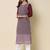 Purple color georgette fabric chikankari work formal kurta for girls