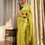 Yellow soft silk blend banarasi jacuard work designer saree with blouse