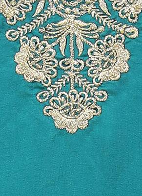 Rama color viscose roman silk embroidered suit 3
