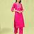 Pink color silk blend fabric designer embroidered suit