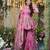 Pink color beautiful rayon fabric designer ceremonial readymade suit