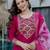 Magenta color beautiful p v chanderi fabric designer ceremonial readymade suit