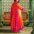 Orange color beautiful chanderi fabric designer ceremonial readymade suit