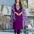 Purple color beautiful chanderi fabric designer ceremonial readymade suit