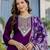 Purple color beautiful chanderi fabric designer ceremonial readymade suit