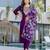 Purple color beautiful chanderi fabric designer ceremonial readymade suit