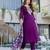 Purple color beautiful chanderi fabric designer ceremonial readymade suit