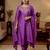 Purple color beautiful vichitra silk fabric designer ceremonial readymade suit