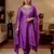 Purple color beautiful vichitra silk fabric designer ceremonial readymade suit