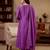 Purple color beautiful vichitra silk fabric designer ceremonial readymade suit