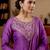 Purple color beautiful vichitra silk fabric designer ceremonial readymade suit
