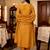 Mustard color beautiful vichitra silk fabric designer ceremonial readymade suit