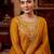 Mustard color beautiful vichitra silk fabric designer ceremonial readymade suit