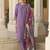 Lavender color silk blend fabric designer embroidery work sophisticated girlie salwar kameez