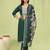 Green color viscose roman silk fabric designer embroidery work sophisticated girlie salwar kameez