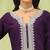 Purple color viscose roman silk fabric designer embroidery work sophisticated girlie salwar kameez