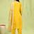 Yellow color viscose roman silk fabric designer embroidery work sophisticated girlie salwar kameez