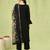 Black color viscose roman silk fabric designer embroidery work sophisticated girlie salwar kameez