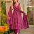 Pink color muslin fabric designer printed readymade ceremonial palazzo dress